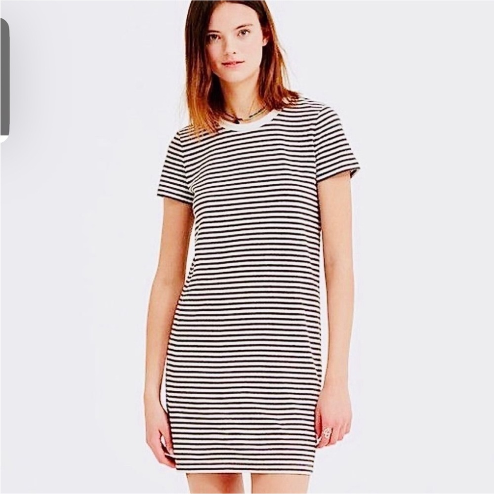 Loft Lou & Grey striped linen-blend T-Shirt dress, size XXS
